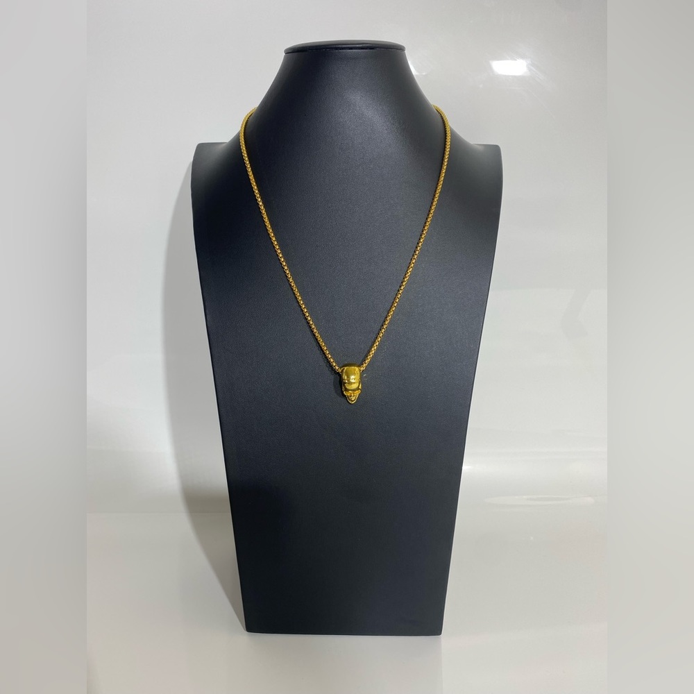 Gold skull necklace